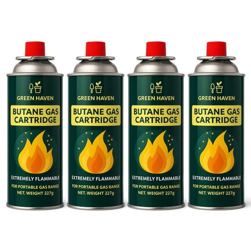 Green haven butane gas - green,